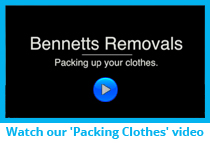 Bennetts Removals ~ Clothes Packing Clothes Video